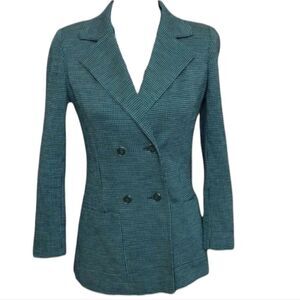 Bleyle for Hooper virgin wool blend fitted long blazer double breasted  jacket